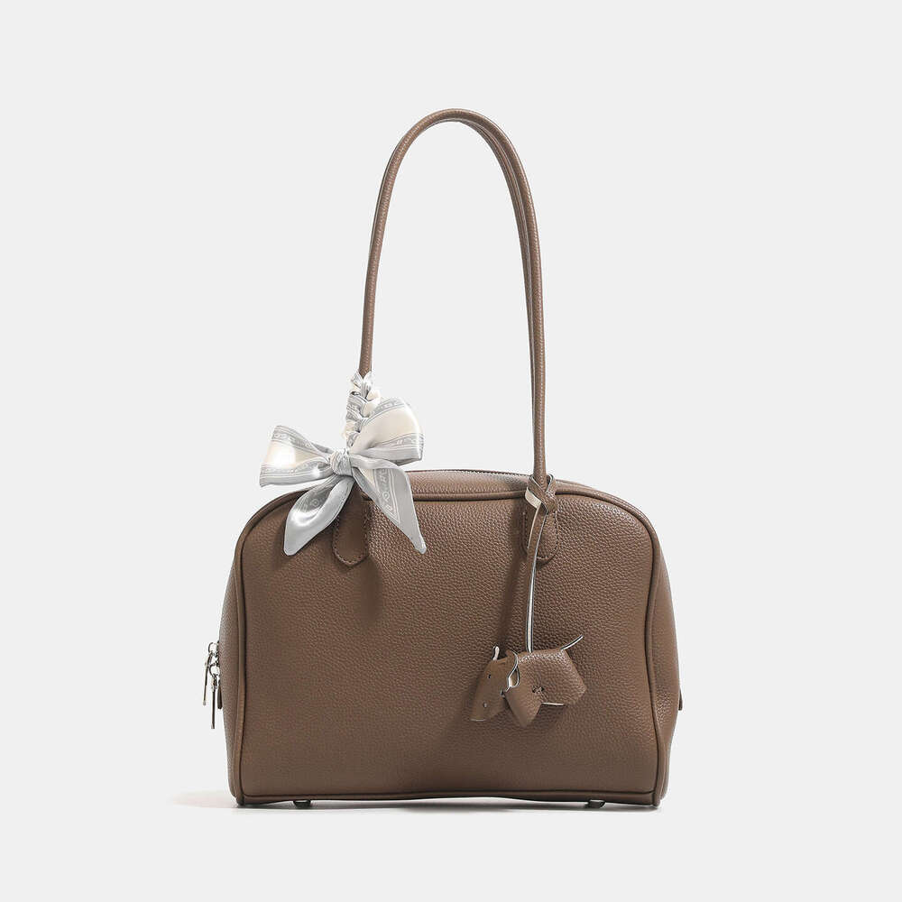 2025 New Handheld Small Bag Korean Style Casual Versatile Bowling Shoulder Crossbody Handbag