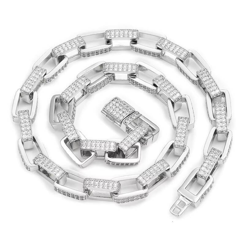 GZYS JEWELRY Wholesale High Quality Ice Jewelry 4mm 8mm Gold Square Box Cuban Link Chain Necklace