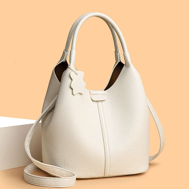 2025 French Style Handbag High-end Genuine Women's Small New Versatile Tote Soft Leather Fashionable Crossbody Bag