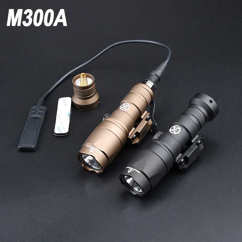 WADSN Tactical Airsoft Flashlight Surefir M600 M600C M300 M300A Light For AR15 Rifle Scout LED Hunting Weapon Gun OutdooringXJ250905