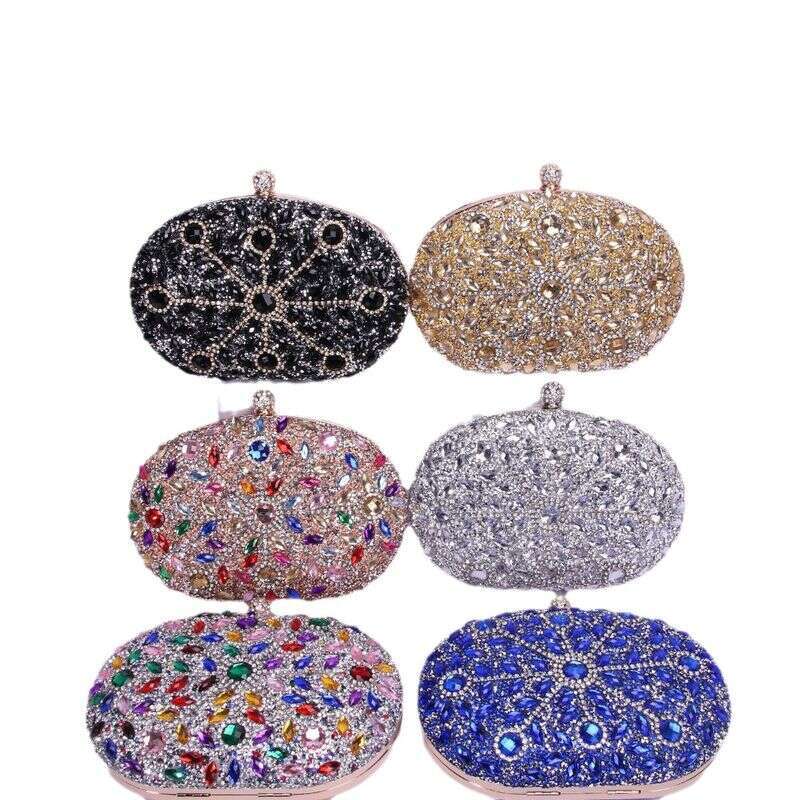 Oval Suower Dia Bag Fashion Banquet Ladies Handbag Personality Dress Evening