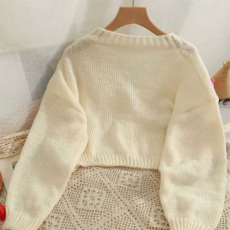 Womens Cardigan Embroidered Flowers Thin Sweater Spring Z250905