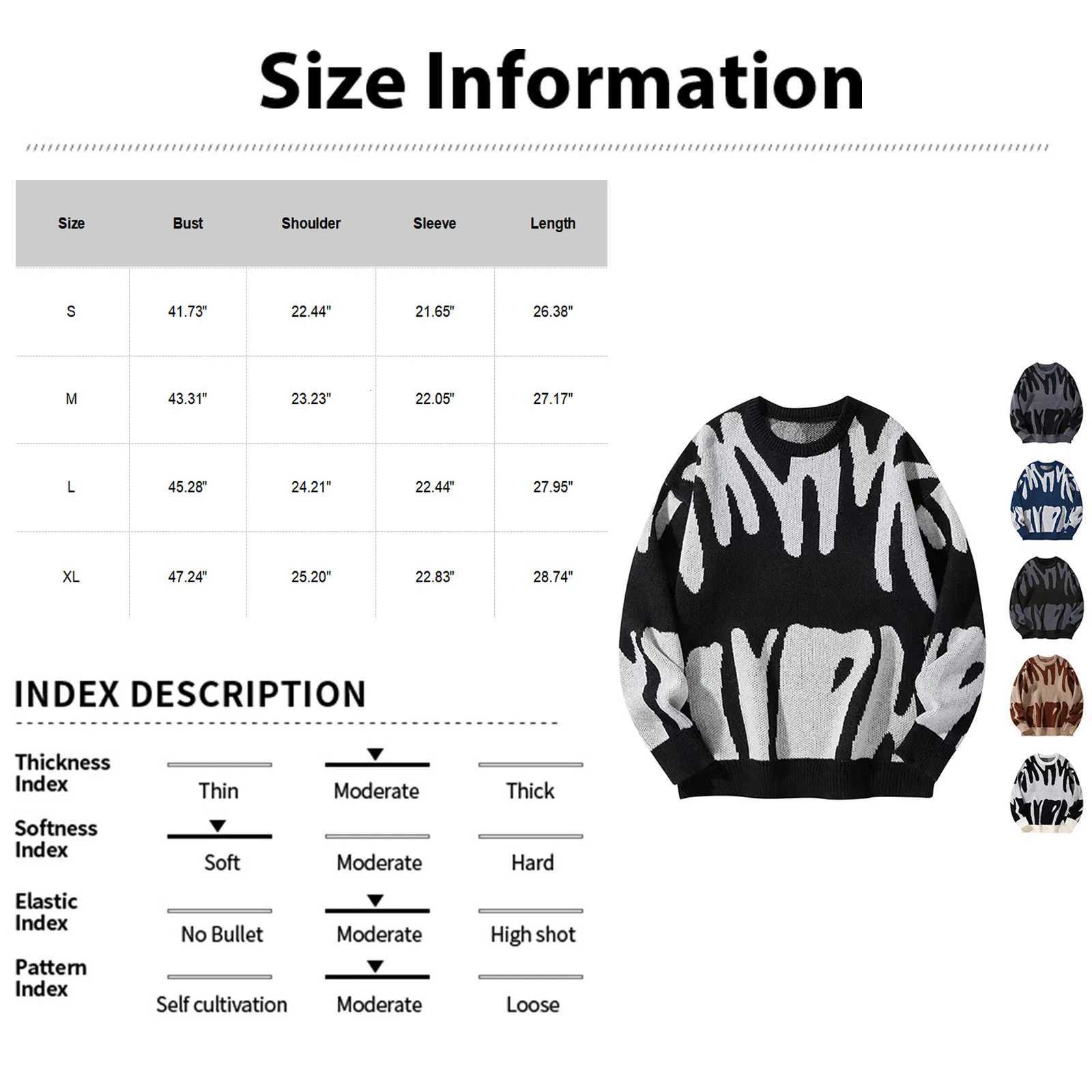 Unisex Sweaters Pullovers Autumn And Winter New Fashion Abstract Letter Jacquard Sweater With Warm And Thick Contrast Color Knit Z250905