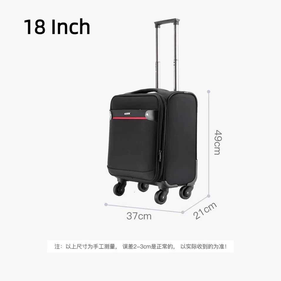 18 Inch Luggage Oxford Cloth Airplane Boarding Suitcase Luggage Bar Free Checked In New Aviation Small Travel Suitcase Z250905