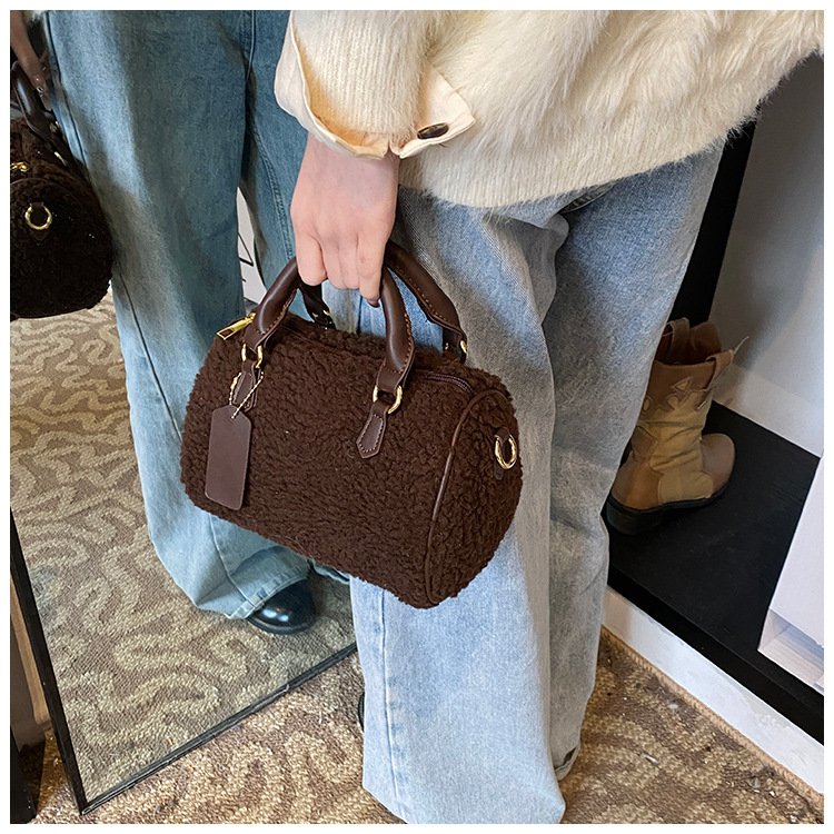 Small Handheld Lambhair Women s Crossbody Bag Fashionable And Casual Autumn New Item Solid Color Designer Bag Women s Shoulder Bag