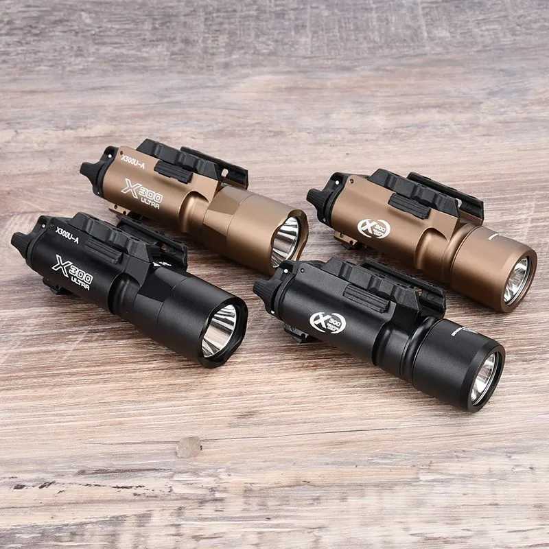 Tactical SF Surefir X300U X300 Ultra XH35 Metal Pistol Gun Strobe LED Light Fit 20mm Rail Airsoft Weapon Hunting FlashlightXJ250905
