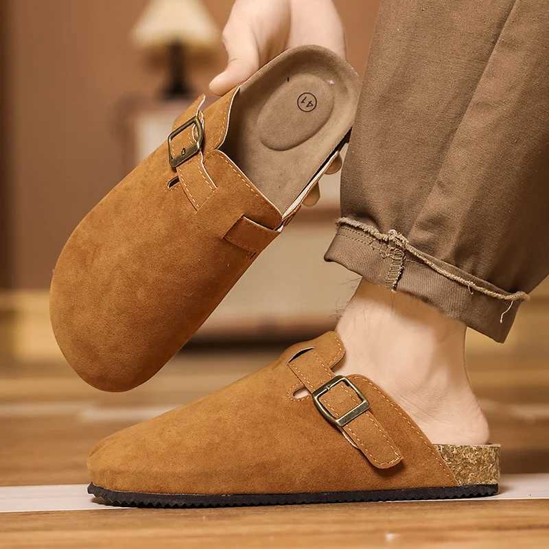 Mens and Womens 2025 New Summer Style Lazy SlipOn HalfDrag Baotou Couples Outer Wear NonSlip WearResistant Casual Shoes W250905