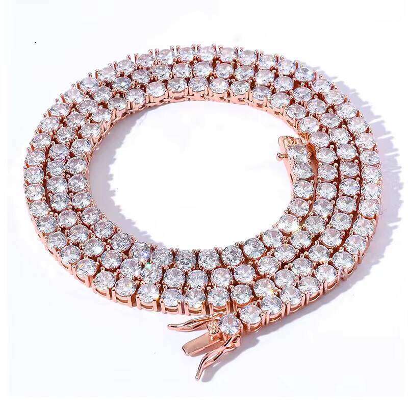 GRA Certificate 2mm 3mm 5mm Link D Color VVS Dia Necklace Jewelry Sier Moissanite Tennis Chain