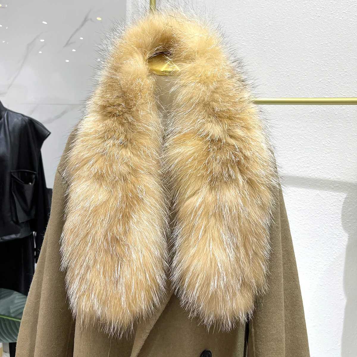 New Women Winter Warm Natural Fur Scarf Ring Knit Real Fur La Fashion Neckerchief Scarves Women Real Fur BandanaXJ250905