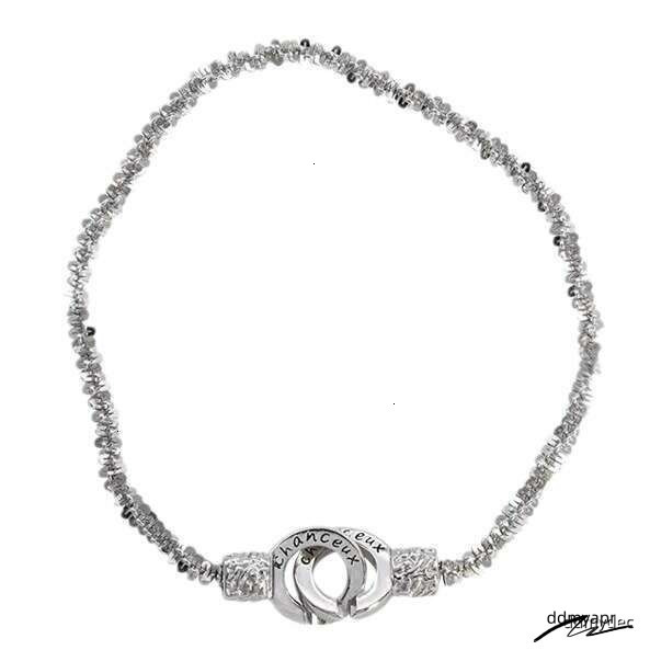 Collections New Sparkling ddmydec Starry Sky Double Ring Lock Letter Bracelet Elegant Simple Light Niche Exquisite ddmydec