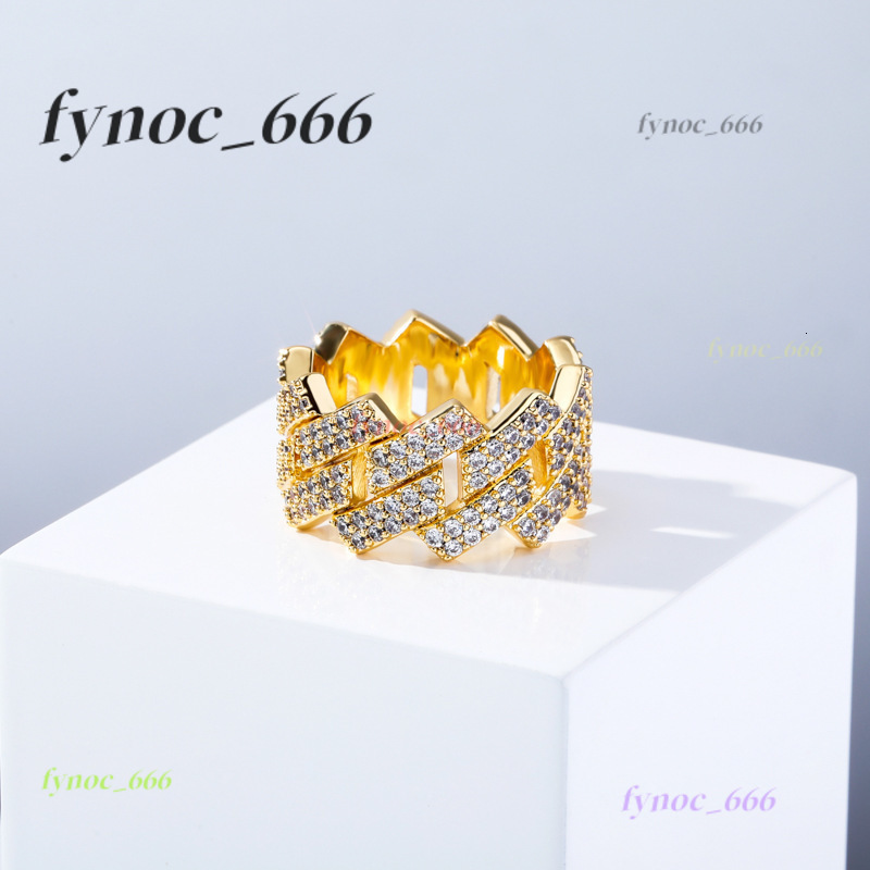 2025 Hiphop Ring 14mm Withering Cuban Ring Doublerow Moissanite Ring