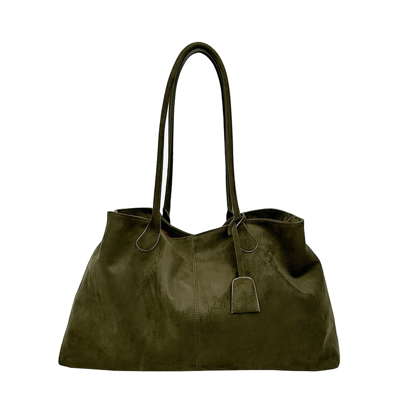 designer bag New autumn winter versatile suede bag with high-end texture retro single shoulder commuting tote bag