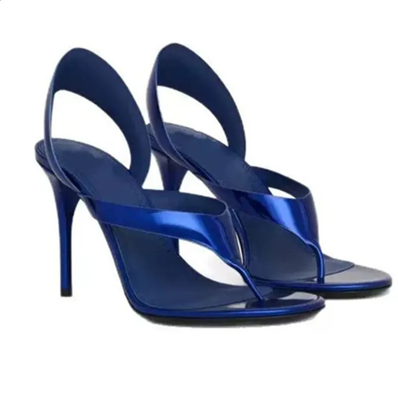 Summer Womens Stiletto Sandals Concise Female Flipflop Highheeled Slingback Runway Ladies Shoes Large Sizes 3446 w250905