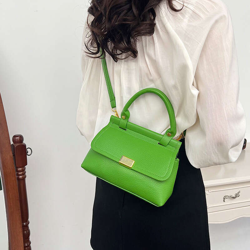 Lychee Texture Handbag 2023 New Textured Shoulder Simple Casual Crossbody Bag for Women