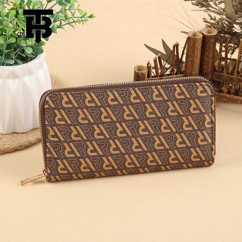 TB BHULAMTE Designer Bag Vintage Floral PU Eco-friendly Wallet Women's Clutch Bag Storage Bag Phone Bag Long Luxury Bag Multi-purpose Wallet