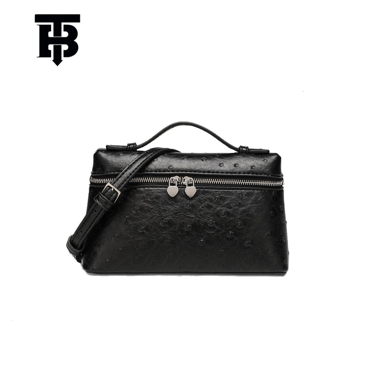 TB BHULAMTE Designer Bag Lunch Box Bag Gigi Same Style Fashion Women's Bag 2025 Spring Summer New Ostrich Pattern Handbag Shoulder Crossbody Luxu