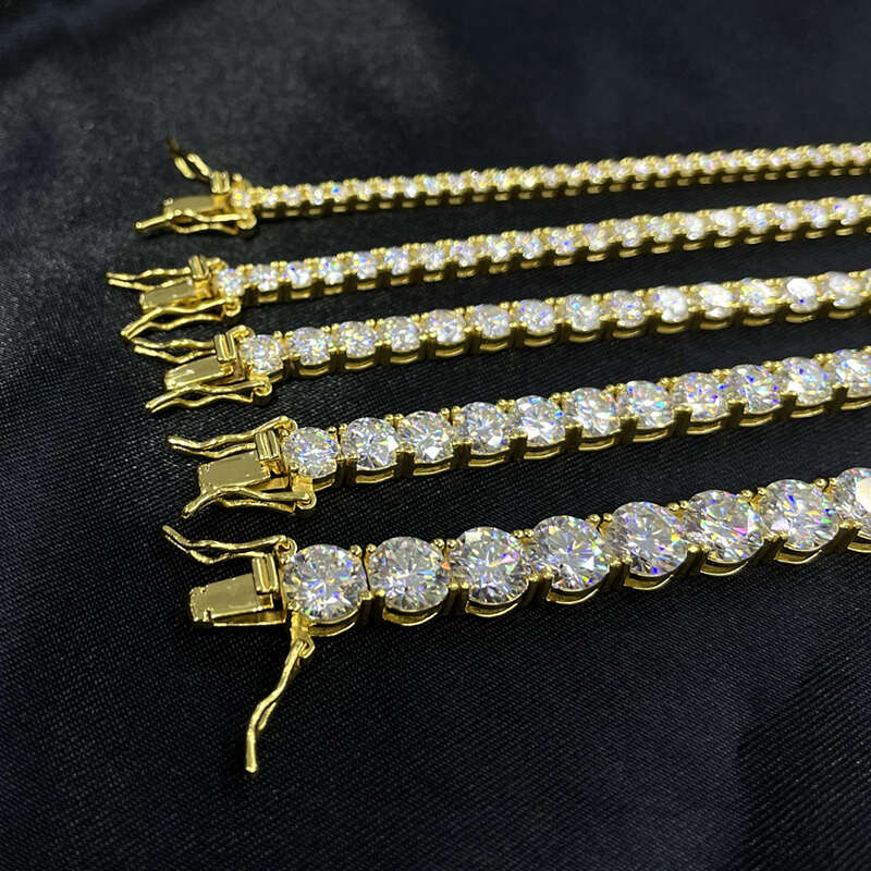 Cheapest White GRA Tennis Chain Ice Out Sier Hiphop Men Moissanite Bracelet