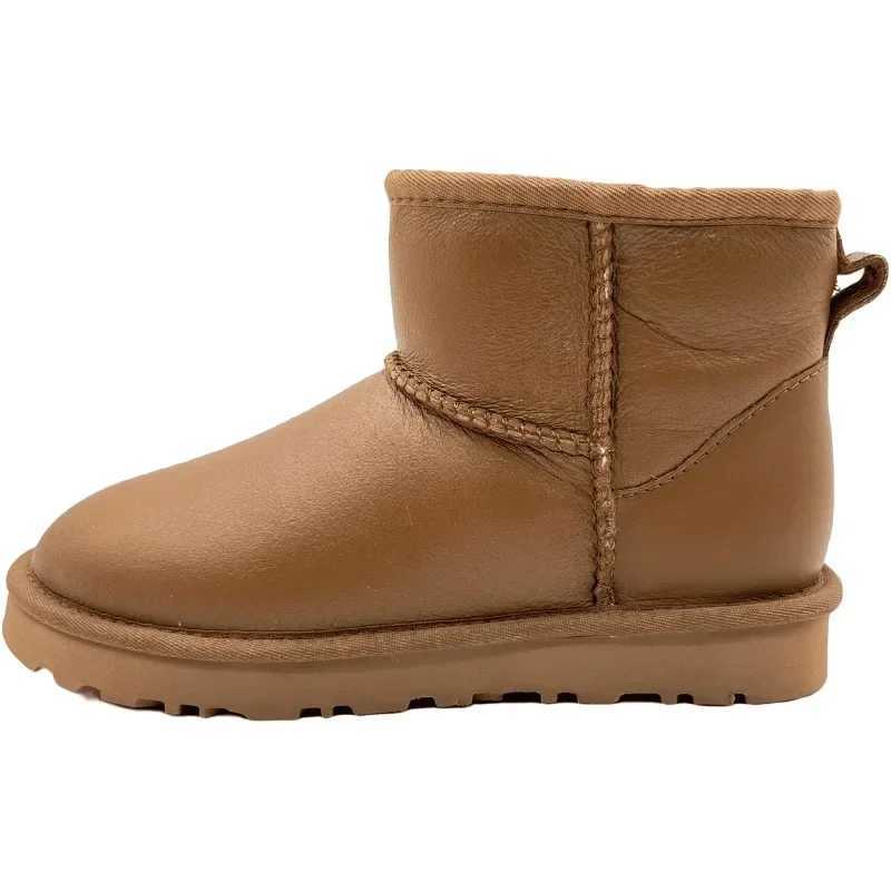 Waterproof Smooth Leather Snow Boots HighQuality Pure Wool Warm Womens Boots High Top Low Top Flat Bottom Womens Boots L250905