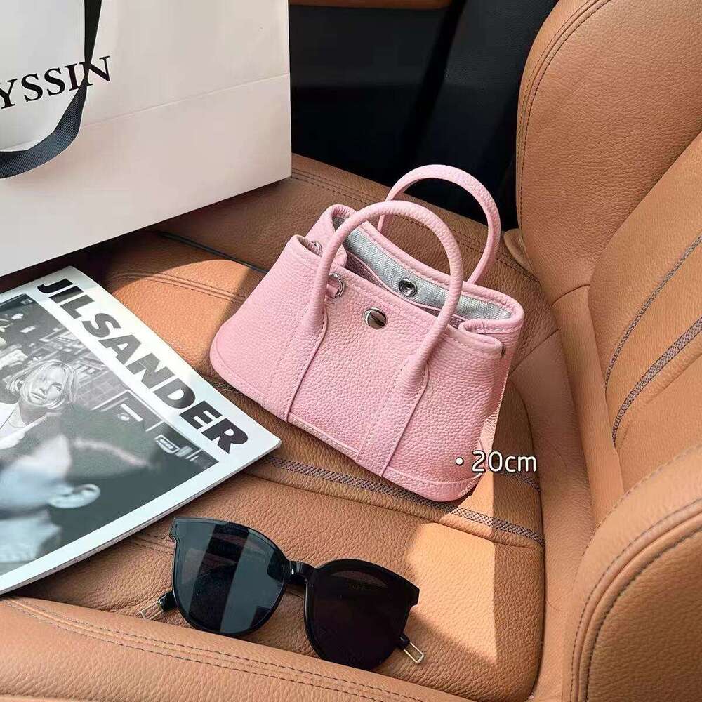 DHEssentials 2025 Mini Garden Bag Small Square Handheld Crossbody Tote PU Pink Beige Yellow Red Black Khaki Blue