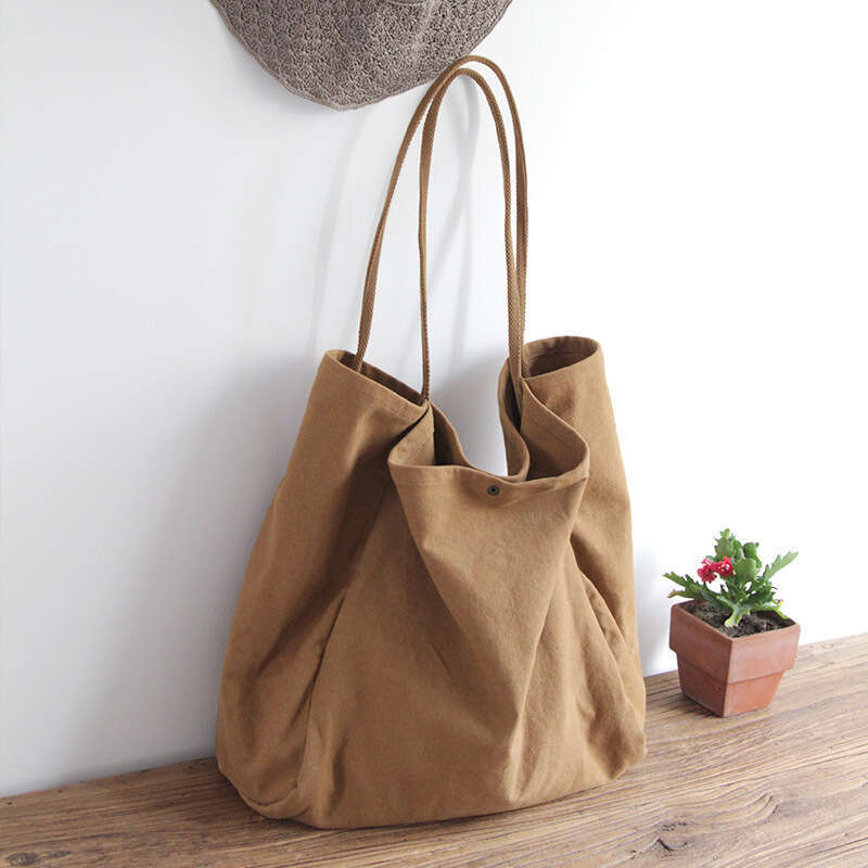 Cotton Linen Canvas Women's Shoulder 2023 Korean Version Large Capacity Lazy Casual Bag Commuter Style