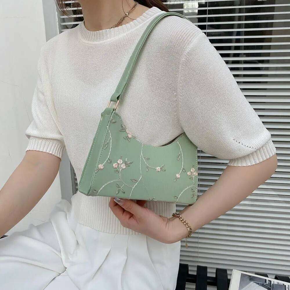 All-Match Purse Wallets Embroidery Small For Girls Mini Messenger Shoulder Bags Women Underarm Bag Korean Handbag