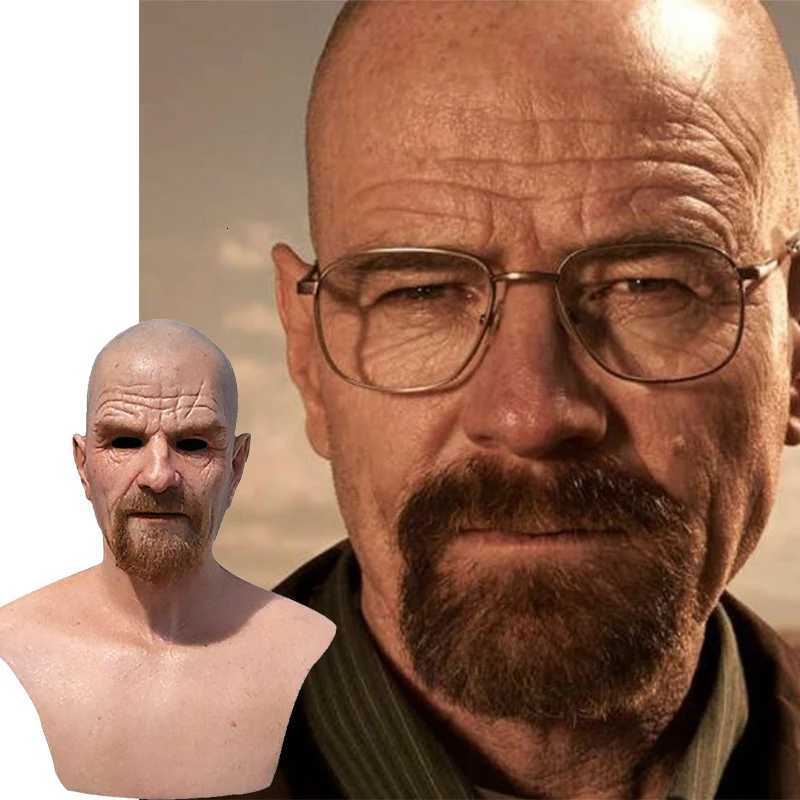 Hot Bald Old Man Headgear Realistic Grandpa Mask Latex Head Cover For Halloween Party Cosplay Props Mask Masquerade Party DcorXJ250905