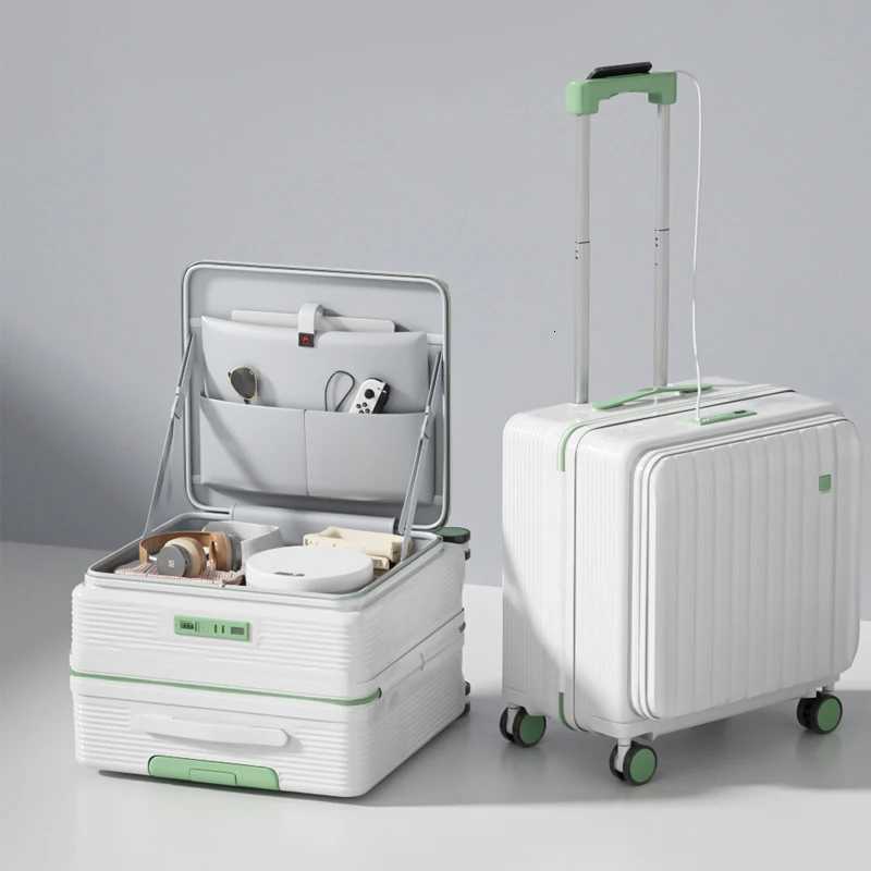 1820 Inch Boarding box Small Side Opening Suitcase Multifunctional Men and Women Portable Trolley Case Z250905