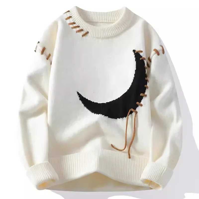 Trendy Mens LooseFit Knitted Sweater Casual Thickened Warm Round Neck AutumnWinter Perfect For High School Students Z250905