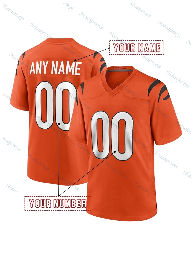 9 Joe Burrow 1 Ja'Marr Chase 5 Tee Higgins 30 Chase Brown Andrei Iosivas Sam Hubbard Personalize Custom Football Jerseys Custom Any Number Name 6
