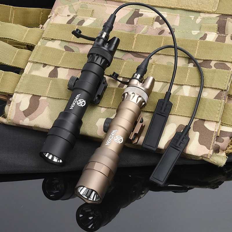 WADSN M600DF Flashlight 1400Lumens Powerful Hunting Scout Light Bright Camping illumination Spotlight Metal Dual Function SwitchXJ250905