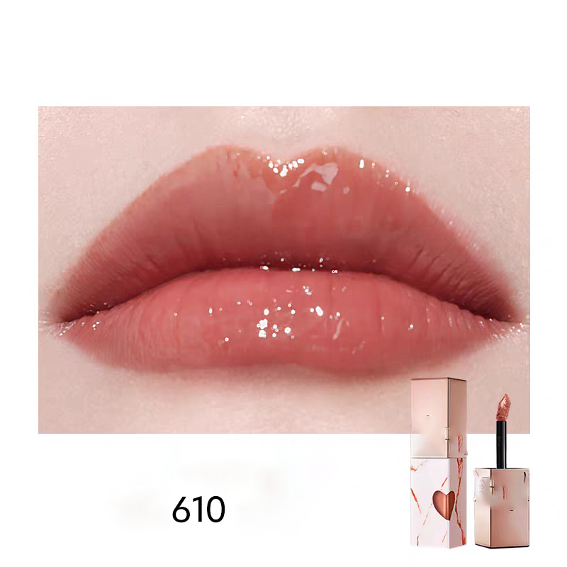 Marble Love Lip Glaze Mirror Lip Glaze # 422 # 610 Festival Limited Moisturizing Crystal Shiny Glitter Lipgloss 5.5ml Makeup Gift High Quality Fast De