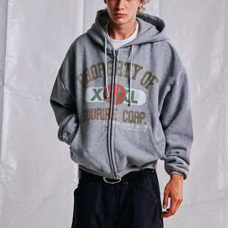 Autumn Winter Long Sleeve Zipper Cardigan Hoodie Sweatshirt Trendy Printed Jacket Y2K Street Casual Style ddmypluto