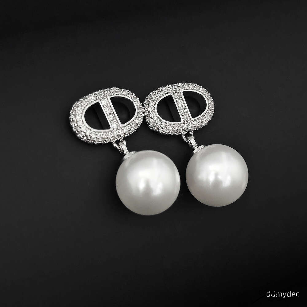 ddmydec Light High-End French Pearl 2024 New Ins Temperament Socialite Earrings ddmydec