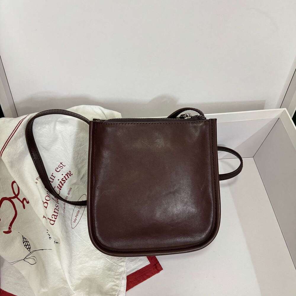 Niche Genuine Leather Mini Phone 2025 New Simple Style Cowhide Crossbody Small Square Women's Shoulder Bag
