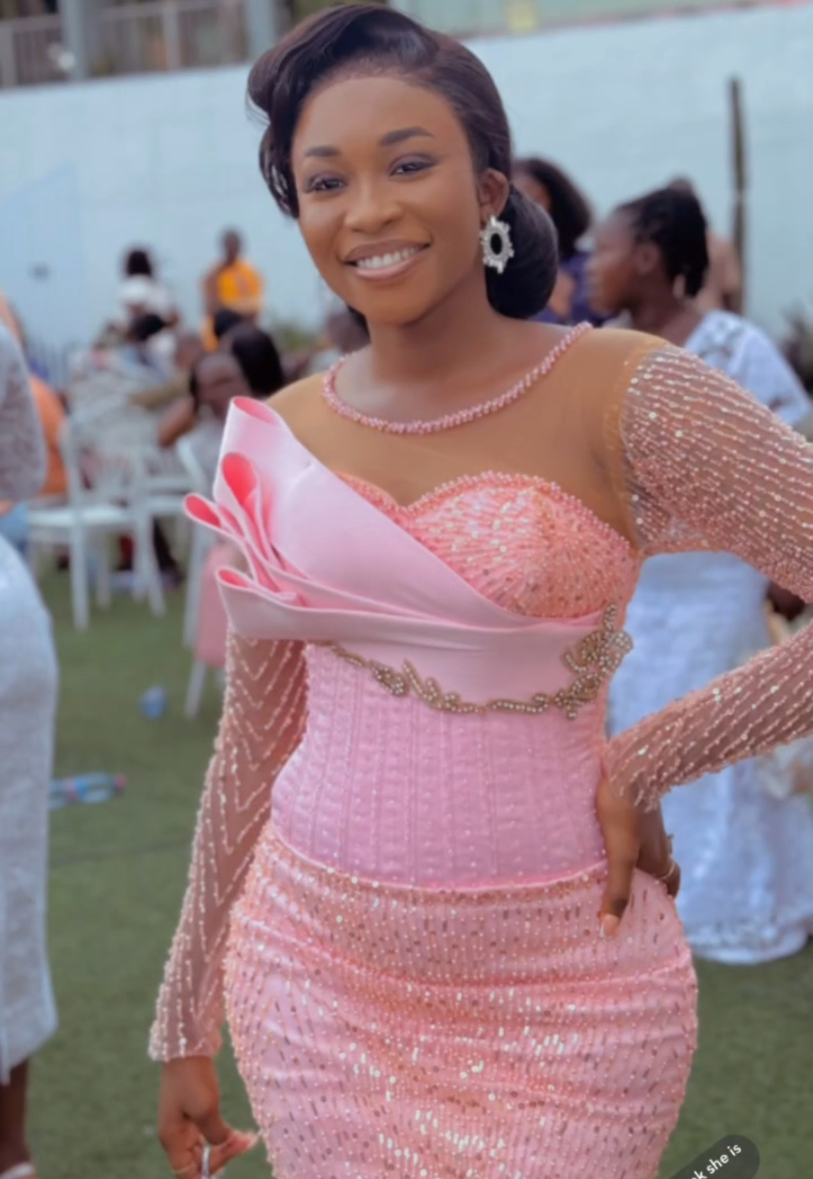 Aso Ebi Mermaid Pink Prom Dresses 2025 Beaded Sheer Neck Full Sleeves Evening Formal Party Second Birthday Engagement Gowns Plus Size Dress For Specia
