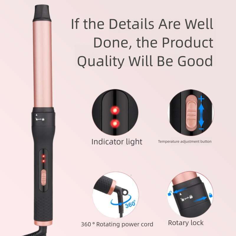 Designer's stylish multi-metal curling iron set with durable heating elements