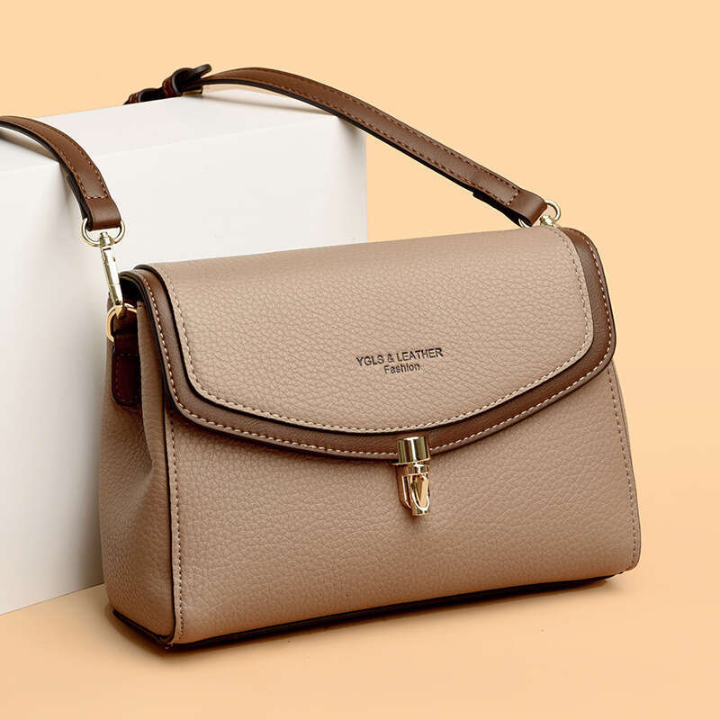 2025 New Fashion Small Crossbody Spring Summer Soft Leather Shoulder Women's Bag with Lock Design