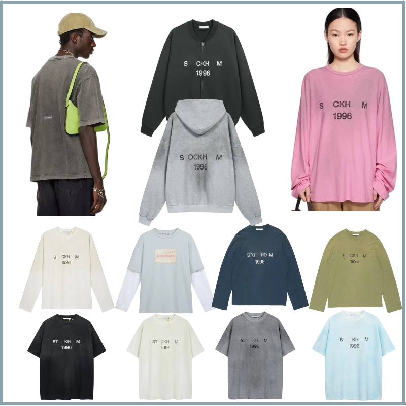 Men And Women's Designer Hoodies Vintage Wash Letter Prints Casual Loose Long Sleeves Hip Hop Cotton Round Neck Couple Pullover