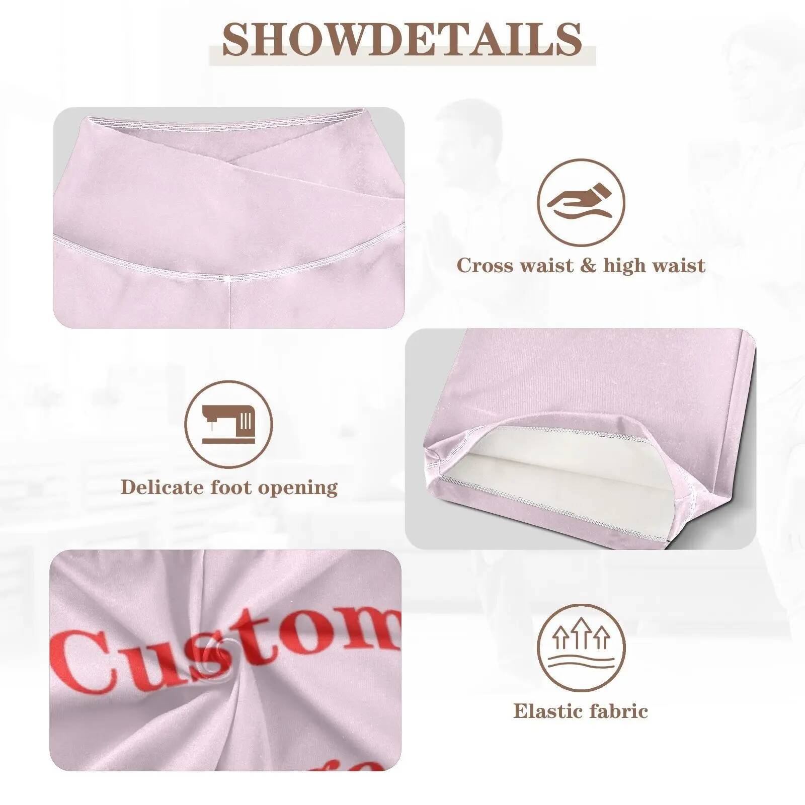 High Waist Naked feeling Leggings Push Up Sport Women Fiess Running Yoga Pants flared bottoms Custom Image Gym Girl leggings