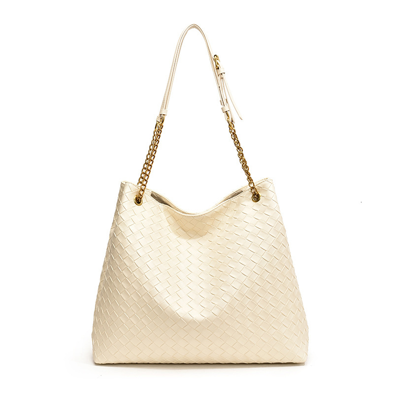 Luxury Brand Designer Bag Korean Retro Casual Commuter Large Capacity Bag For Women 2025 New Versatile Woven Pattern Single Shoulder Crossbody Bucket 