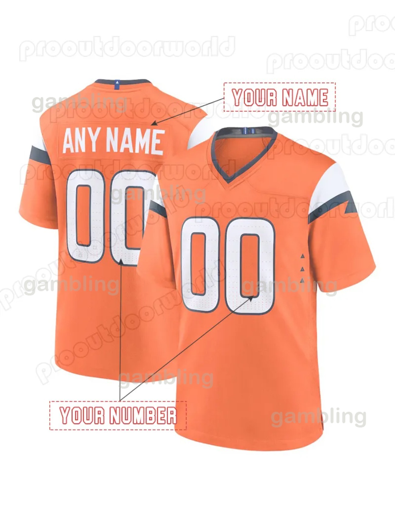 10 Bo Nix 2025 Personalized Orange/Navy/White Football Jersey 2 Patrick Surtain II John Elway Bonitto Bailey Dobbins Barron Custom Nom and Number Stit