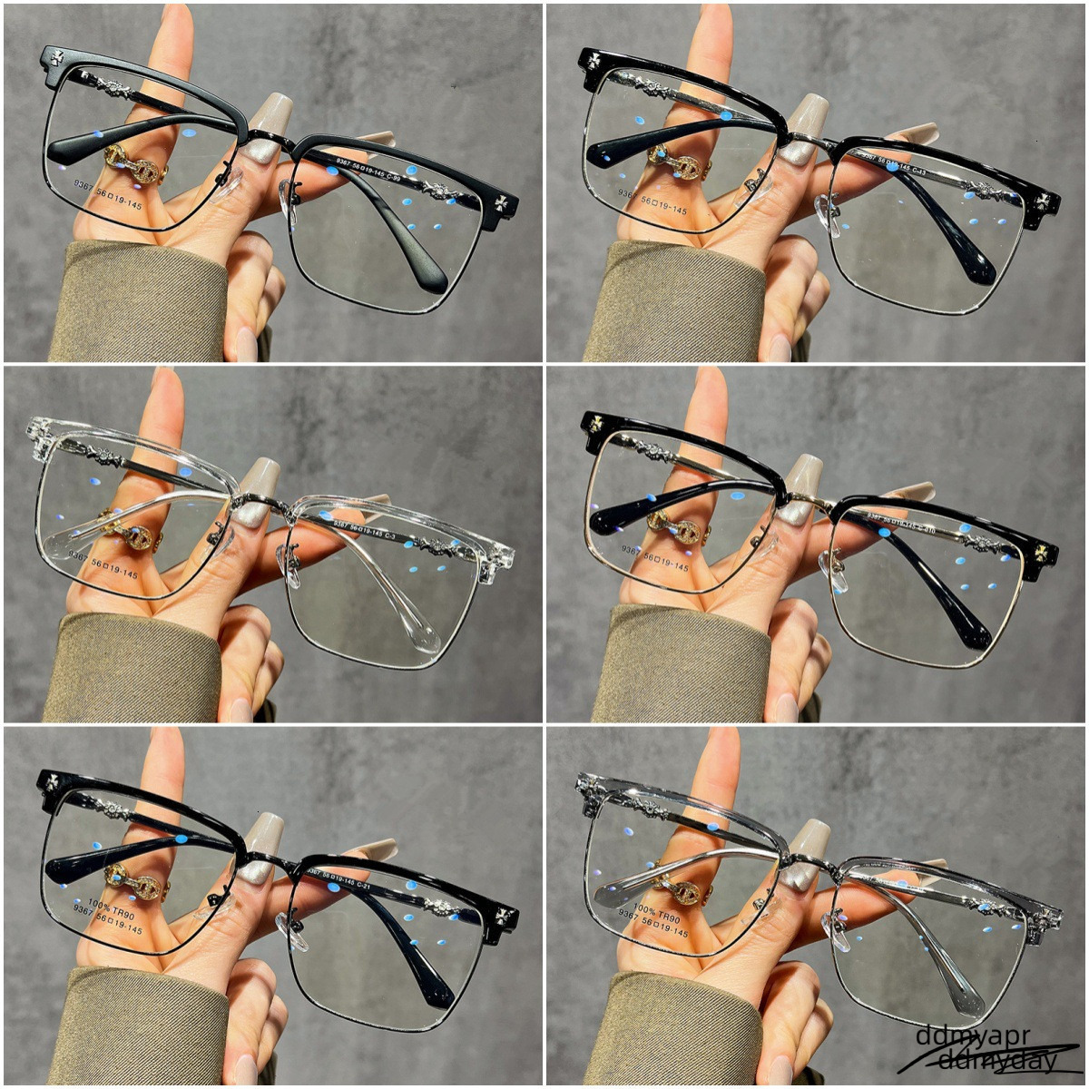 Ddmyday Designer ddmyday For Women Men Business Anti-Blue Light Flat Mirror Glasses Square Frame Sunglasses Kp822 Ddmyday Ddmyday Ddmyday Ddmyday