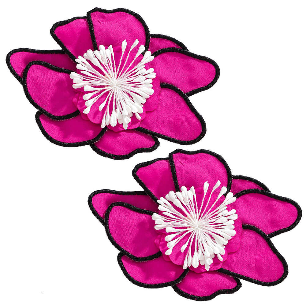 New Elegant High-end Three-dimensional Colorful Flower Fashion Classic Fresh Floral Earrings for Women