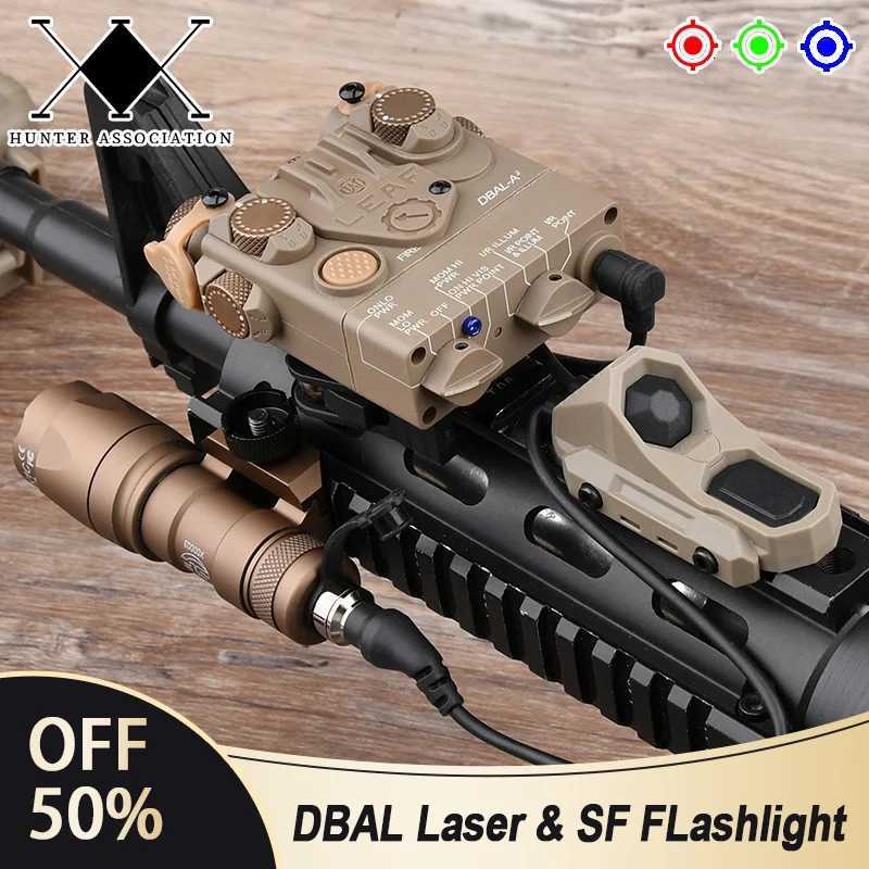 Tactical DBAL A2 RedGreenBlue Laser SF M300AM600C Flashlight AXON Remote Sitch Set LED White Light For Airsoft HuntingXJ250905