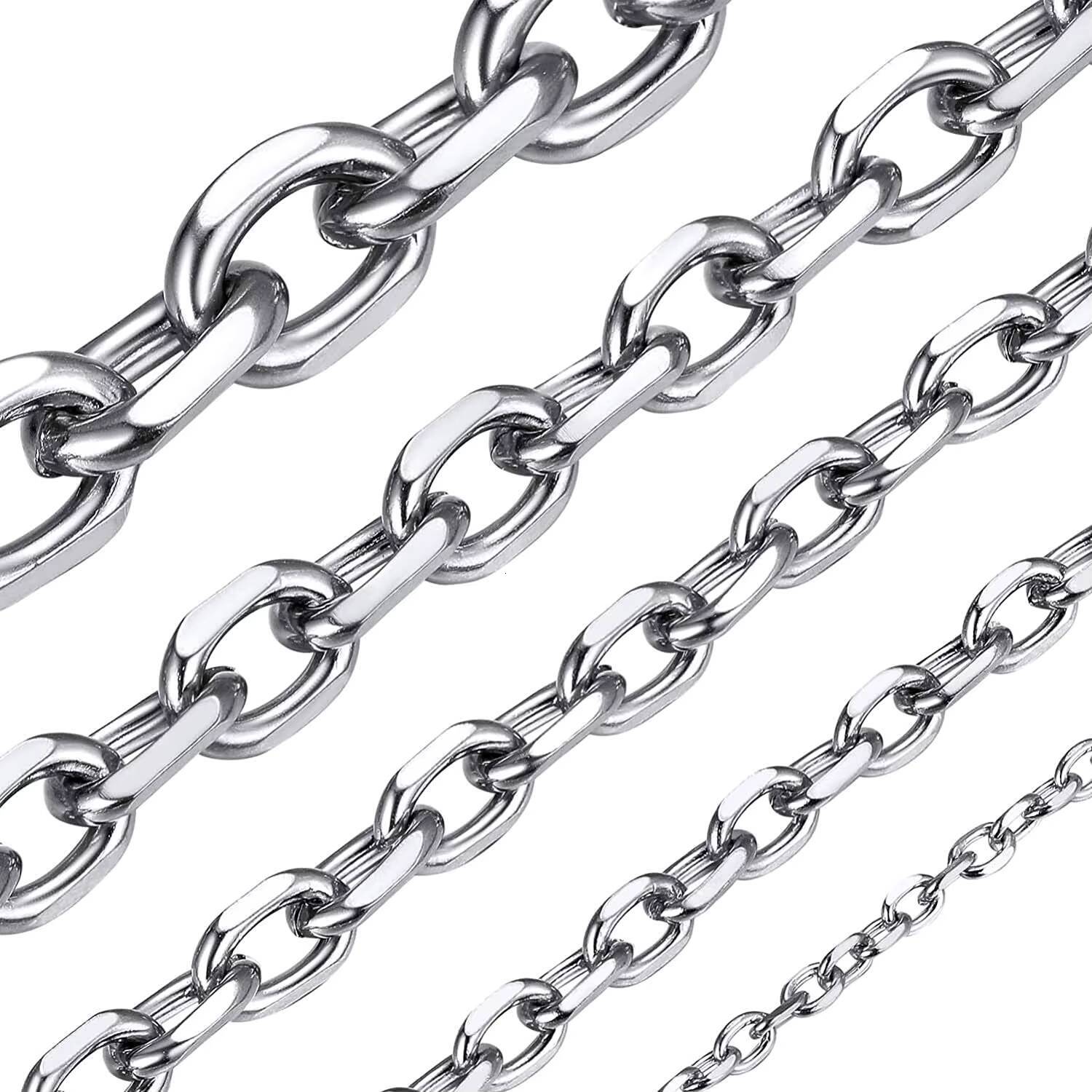 Hot Selling Mens 4mm Gold Stainless Steel Link Chain Necklace Trendy Fashionable Welded Jewelry for Anniversary Gift