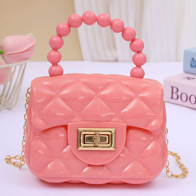 2025 New Women's Shoulder Fashion Pearl Chain Crossbody Handbag Mini Jelly Bag