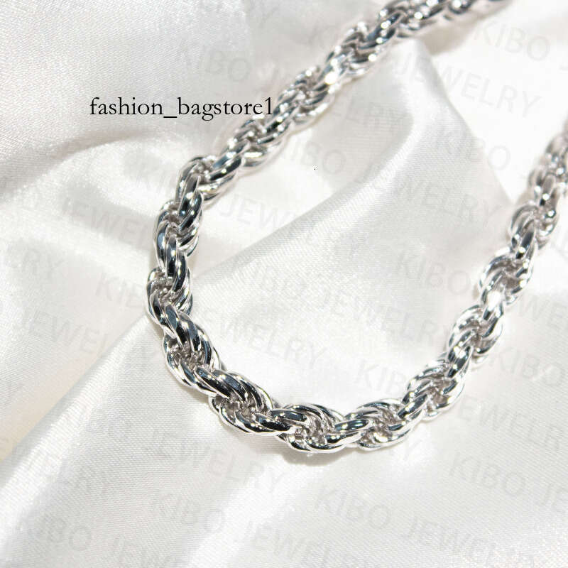 Iced Out Gold Plated Rose 6mm Big Size Dia Cut Moissanite Clasp Sier Rope Chain