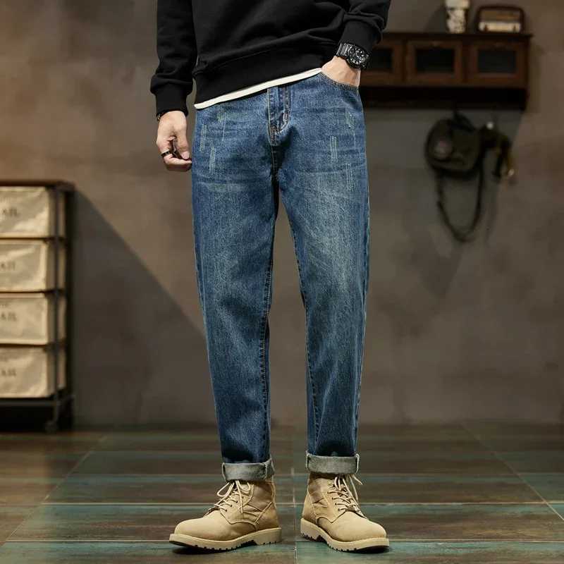 New Autumn and Winter Mens Jeans High Quality Comfortable Versatile Loose Straight Trendy Brand Mens Harem Long Pants W250905