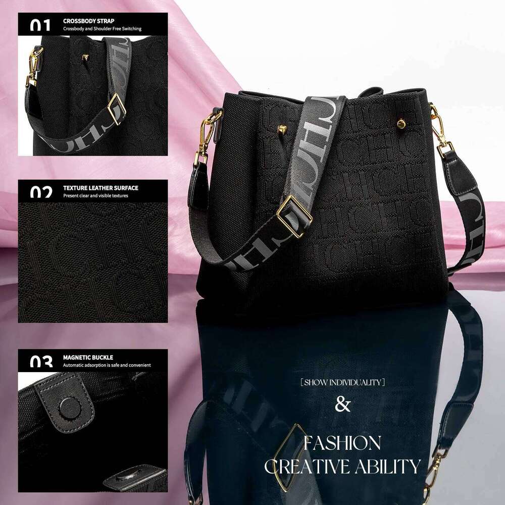 Classic Retro New Solid Color Letter Design Women's Shoulder Bag Fashion Party Multifunctional Ocn Handbag