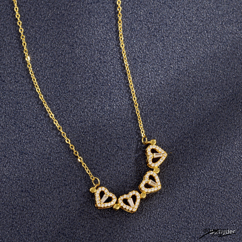 2025 New Designer Heart Necklace, Sexy Lady's Light Casual Beach Lucky Clover Collarbone Chain Outdoor Jewelry ddmydec Necklace ddmydec